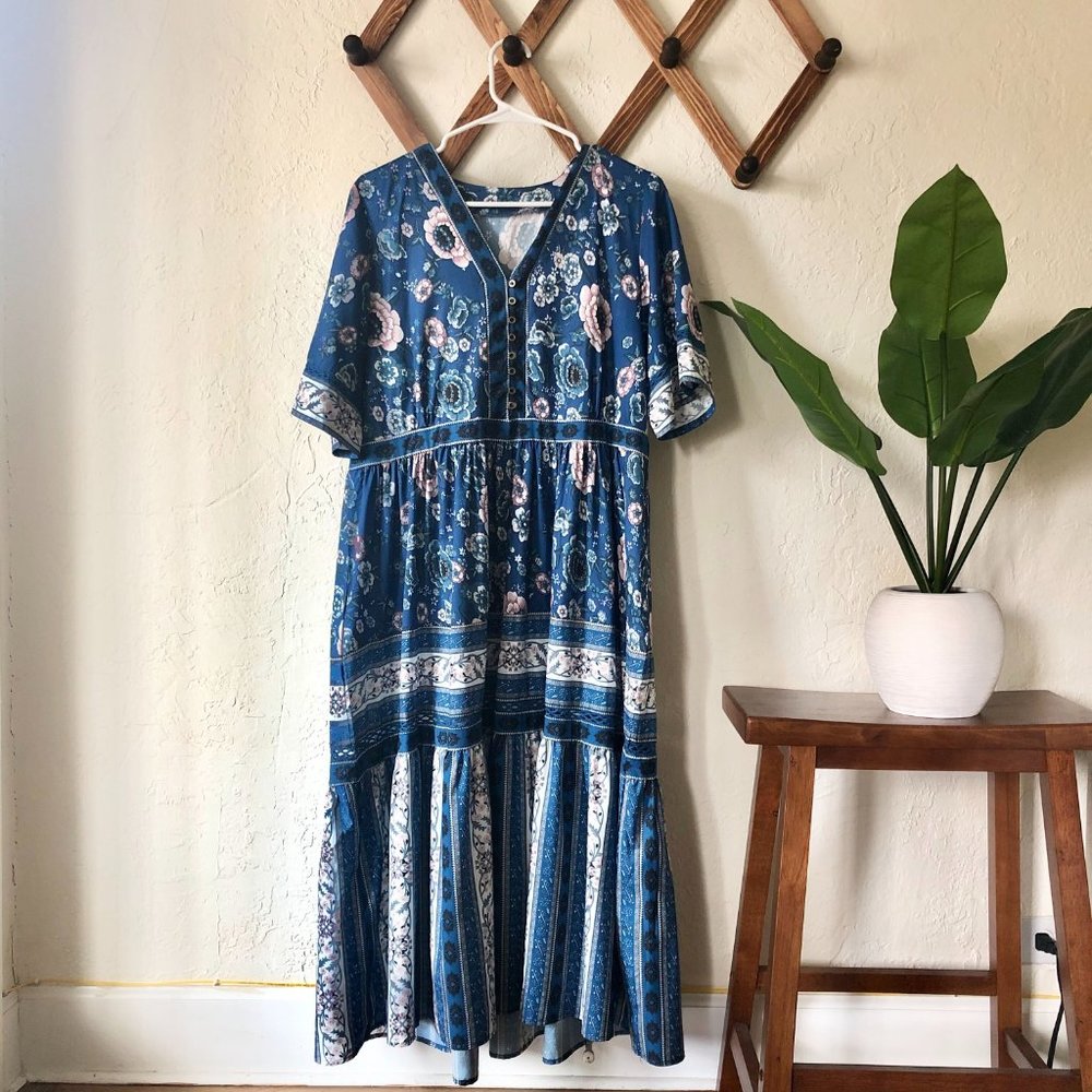 🌸 Floral maternity crepe dress